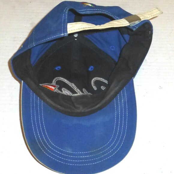 Vintage Arnold Palmer Umbrella Strapback Adjustable Golf Hat WITH STAINS READ - Picture 4 of 9